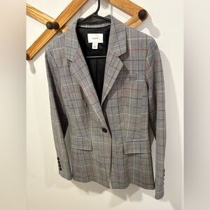 Lewit plaid wool blend blazer